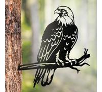 OULYDEKO Bald Eagle Metal Bird Yard Art, Outdoor Tree Decor, Eagle Statue Gift for Men