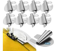 OuMaiFeng Nähmaschinen Zubehör Rolled Saum Nähfuß, Nähzubehör Mit 8-Größen Edelstahl Nähen Rolled Saum Presser Fuß Für Zuhause Geeignet Für Eine Breite Palette (Sewing Machine Presser (3-10 mm))