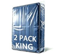 Oumaru Pack of 2 Mattress Bag for Moving and Storage, 2 Mil Heavy Duty Bed Mattress Cover, Tear Resistant & Waterproof Mattress Protector for Moving, Storage & Travel (Super King)
