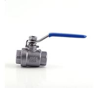 Oumefar 1/2 BSPT Full Port 2 Way Lever Stainless Steel SS304 Two Piece Ball Valve, Open Close Without Friction Low Torque Design, for Water Oil Gas Pipe Control