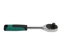 Oumefar 1/2in Ratchet Wrench Quick-Release Spanner with Non-Slip Handle for Mechanical Engineering Carbon Steel Green 260mm