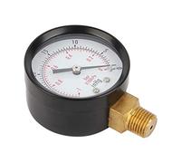 Oumefar 1/4" NPT Thread Mini Low Pressure Gauge Metal Interface Water Vacuum Pressure Meter Measuring Hydraulic Tool with 0-6 Bar Measuring Range for Fuel Air Oil