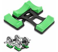 Oumefar 1 Pair Dumbbell Rack Mat Stand Holder, Dumbbell Bracket Mat, Dumbbell Holder, ABS Plastic NonSlip Floor Protection Fitness Equipment, For Home Gym Workout Storage Black, S