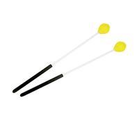 Oumefar 1 Pair Marimba MalletsM ,Drum Mallets ,Wool Felt Drum Mallets Percussion with Rubber Fiberglass Handles for Glockenspiel ,Marimba ,Timpani (Yellow)