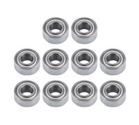 Oumefar 10 Pcs Deep Groove Ball Bearing Miniature Double Rubber Sealed Ball Bearings Multi-Use Micro Bearings for 3D Printer RepRap Wheel Roller Skates 5x11x5mm