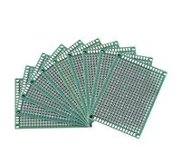 Oumefar 10 Piece 5cm X 7cm Universal PCB Circuit Board Kit, Double Sided Prototype Soldering Tin Plated FR4 for Electronic Projects