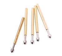 Oumefar 100Pcs Cone Head Diameter 1 . 02mm Length 16mm Spherical Radius Tip Spring Contact Test Probe PCB Gold Tone Testing Pin