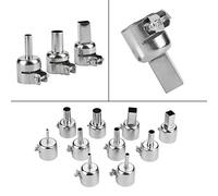Oumefar 10Pcs High Quality Heat Gun Nozzle Set for 850 Hot Air Soldering Station 22mm Inlet Diameter, Silver Color, 193g Weight for Replacement Parts for Electronics Repair Workshop