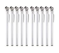 Oumefar 10PCS Pencil Tire Pressure gauges, 3-Range 4-Side Scale (10-50PSI/0.7-3.5BAR), Zinc Alloy Sealed Nozzle for Car Truck Bike Motorcycle