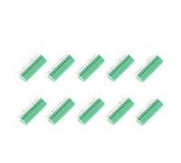 Oumefar 10Pcs/Set 12 Pin PCB Pitch Universal Screw Terminal Block Connector 2 . 54mm Green Screw Block Connector 10 Set Mount Block Connector for PCB Wiring