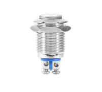 Oumefar 12mm Waterproof Metal Momentary Push Button Switch 2A 36V Electrical Push Button Switch Stainless Steel Shell for 12mm 0.47" Mounting Hole