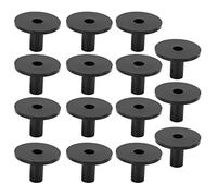 Oumefar 15Pcs Drum Cymbal Sleeves Plastic Replacement Accessories Lightweight and Portablefor Percussion Instrument Players Black