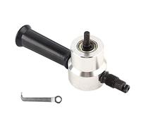 Oumefar 160A Hand Sheet Metal Nibbler Saw Cutter Dual Head Cutting Tool Power Drill Attachment for Sheet Metal Fabrication Projects Professional Use