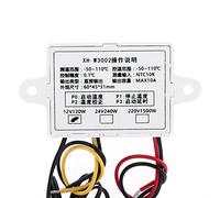 Oumefar 1pc Digital Temperature Controller with Probe Sensor for Temperature Control Protection and Industrial Control Equipment Panel (DC12V)