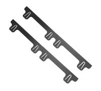 Oumefar 2 Pack Stove Cover, Stainless Steel Heat Resistant Stove Counter Filler Guard for Kitchen Countertops Black 35x8cm