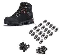 Oumefar 20 PCS Boot Hooks Boot Eyelet Lace Fittings Buttonhole Alloy Boot Eye Climb Accessories With Rivets for Repair Camp Hike