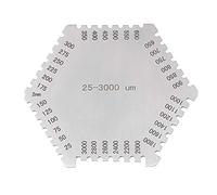 Oumefar 25-3000um Hexagonal Wet Film Thickness Gauge Stainless Steel Micron Film Thickness Comb Gauge High Precision Wet Film Comb
