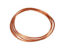 Oumefar 2m Copper Round Tube Smooth Soft Coil Refrigeration Tubing Pipe Brass Material Industrial Metal Tubing for Heat Exchange OD 4mm X ID 3mm