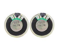Oumefar 2pcs 8ohm 1W Round Micro Speaker 28mm Diameter Mini Loudspeaker Horn Green Electricity
