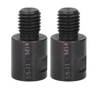 Oumefar 2Pcs Angle Grinder Adapter Kit, 5/8in-11 Male/Female to M14 Female/Male US Thread Converter Attachment for Drill Bits, Polisher Wheels, (5/8in-11 Male to M14 Female)