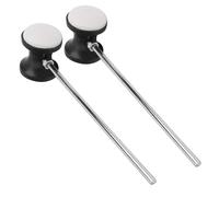 Oumefar 2Pcs Drum Kit Mallet Drum Pedal Beater Mallet Replacement Part,Felt Head Stainless Steel Handle,Drummer Performance,for Percussion Instrument