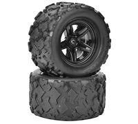 Oumefar 2pcs RC Tires, Rubber RC Wheel Tire Replacement Fits for HS 18301 18302 18311 18312 1/18 RC Car Accessories RC Parts