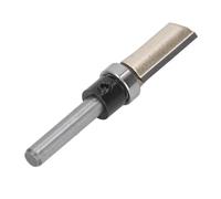 Oumefar 3 Pcs Double Flute Straight Router Bits, 1/2" Dia X 1" X 1/4" Shank Tungsten Steel Flush Trim Bit Set, High Hardness for Wood Trimming Slotting