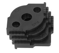 Oumefar 4 Pcs Radius Jig Router Template, ABS Woodworking Corner Radius Jig Half Rounded Corner Positioner for Right Angle Photo Frames Tables Stools Wooden Boards (Black)