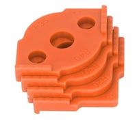 Oumefar 4 Pcs Radius Jig Router Template, ABS Woodworking Corner Radius Jig Half Rounded Corner Positioner for Right Angle Photo Frames Tables Stools Wooden Boards (Orange)