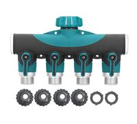 Oumefar User Friendly 4 Way Garden Hose Splitter，Hose Splitter for Garden Metal Valve Water Splitter Controller Connector Garden Lawns Product