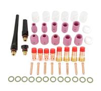 Oumefar 49pcs TIG Welding Sets Copper Gas Lens Alumina Nozzles Cups Collets TIG Welding Accessories for TIG Welding Gun