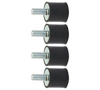 Oumefar 4pcs M3 M5 M6 Rubber Mounts Anti Vibration Silentblock for Compressors Engines Pumps 8 * 8mm 15 * 15mm 20 * 30mm Black Silver Fit for Machinery (VD15*15 M5*12)
