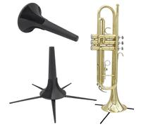 Oumefar 5 Legs Trumpet Flute Stand,Foldable Portable Support Holder for Orchestral Instruments with Black Plastic Felt,ABS Zinc Alloy Material,7 1 X 12 0in
