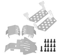 Oumefar 5 Pcs Stainless Steel Chassis Armor Protection Skid Plate for 82056-4 RC Car Prevent Scratch and Abrasion
