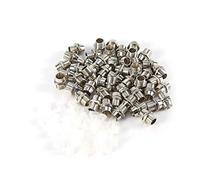 Oumefar 50 Pcs 5mm LED Holders Metal LED Holders Panel Display Thread Mount Size 8mm Panel Display Accessory Thread Socket Base for Electronic and Electrical Experiments of LED