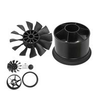 Oumefar 50mm EDF 12 Blades Ducted Fan Brushless Motor with Brushless Motor QX Motors for RC Airplane 50mm EDF Set (reverse paddle) Model Toys