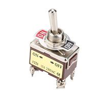 Oumefar 5Pcs 4 Pin 2 Position Toggle Switch 250VAC 15A Terminal ON-Off Toggle Switch Industrial Electrical for Industrial Control