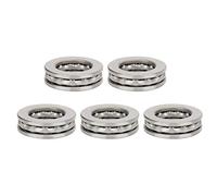 Oumefar 5pcs 51104 Thrust Ball Bearing Convex Track Plane Axial Bearing High Precision Single Scrolling Washer Ball Bearings 20x35x10mm