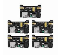 Oumefar 5Pcs 5V/3.3V Power Supply Board Module Two Channels Power Supply Breadboard Module Prototype for Board Solderless Breadboard