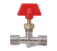 Oumefar 5Pcs Brass Needle Valve 1/4in Float Ball Valve Replacement for Air Compressor Quick Connection for DIY Enthusiasts and Professionals