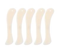 Oumefar 5Pcs Leather Craft Folder White Plastic Edge Trimming Sewing Tool Set for Leather Binding Card Making Origami Long Short Style (Plastic 2)