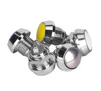 Oumefar 5Pcs Push Button Switch Set Durable Metal Momentary Switch for Control Panel 12mm 2A/36VDC with Multiple Colors