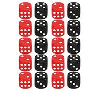 Oumefar 6 Sided Dice Set, 20PCS Black Red Table Game Dice Set - 25MM/1inch & Waterproof & - Entertainment Toys Perfect for Club, Bar, and Party Table Games