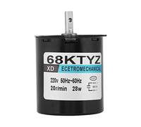 Oumefar AC220V Speed Reduction Gear Motor Electric High Torque Gearbox Motor Replacement Synchronous Motor with Different Speed CW/CCW 68KTYZ(20RPM) Industrial Tools