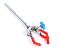 Oumefar Adjustable Lab Stand Tube Clamp Holder Three Prong Extension Swivel Flask Clip Holder Rubber Coated Head Clamp Test Tube Condenser Laboratory Supplies for Chemistry Lab
