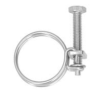 Oumefar Adjustable Stainless Steel Double Wire Hose Clamps Durable Anti Clamps for Industrial Use 20pcs (19-22mm)