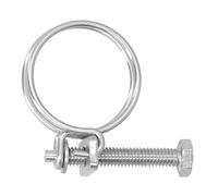 Oumefar Adjustable Stainless Steel Double Wire Hose Clamps Durable Anti Clamps for Industrial Use 20pcs (25-29mm)