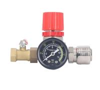 Oumefar Air Compressor Regulator, Air Pressure Regulator, 4 Way Valve 0 to 180 PSI 3 X 1 4in Ports 1 8in Gauge Port with Dial Gauge for Pneumatic Tools (3/8 Inch)