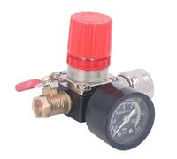 Oumefar Air Compressor Regulator, Air Pressure Regulator, 4 Way Valve 0 to 180 PSI 3 X 1 4in Ports 1 8in Gauge Port with Dial Gauge for Pneumatic Tools (/4 Inch)