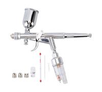 Oumefar Airbrush Set, Double Action Gravity Feed with 0.3mm Nozzle and 15cc Cup for Model Painting, Furniture Repair, Car Painting and Arts Crafts